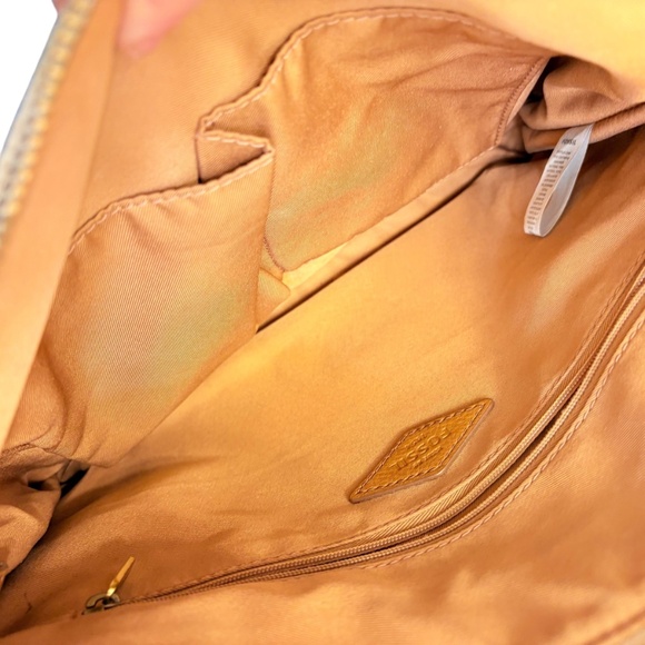 Fossil Kinley striped cotton & leather crossbody messenger bag - Picture 3 of 15